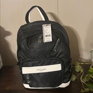 Kenneth Cole Black and White Nylon Men's Backpack